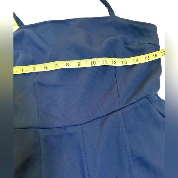 Brand: Forever 21, a jumpsuit, Navy blue, size M, 100% polyester. - Picture 10 of 13
